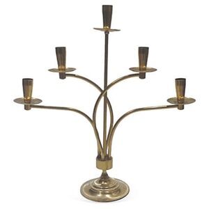 Mid-Century Candelabra Candle Holder Five Arm Tommi Parzinger Style Germany Att